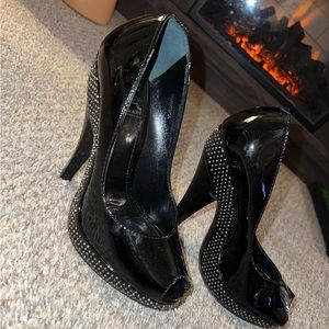 Burberry patent leather heels 6.5